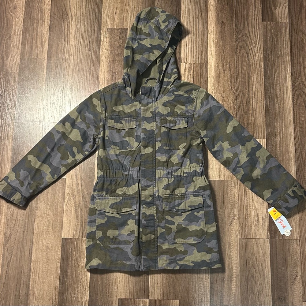 Cat & Jack Green Camouflage Raincoat
